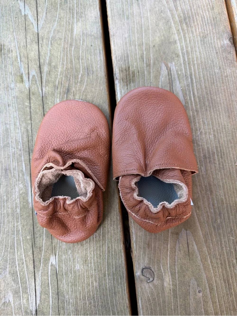 Mejale Toddler Moccasin Slip-On Soft Sole Genuine Leather Barefoot Shoes